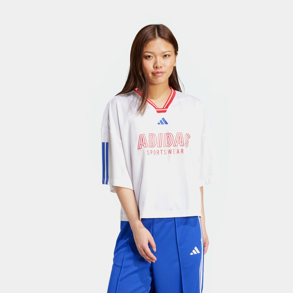 Футболка женская adidas Tiro Nations Boyfriend