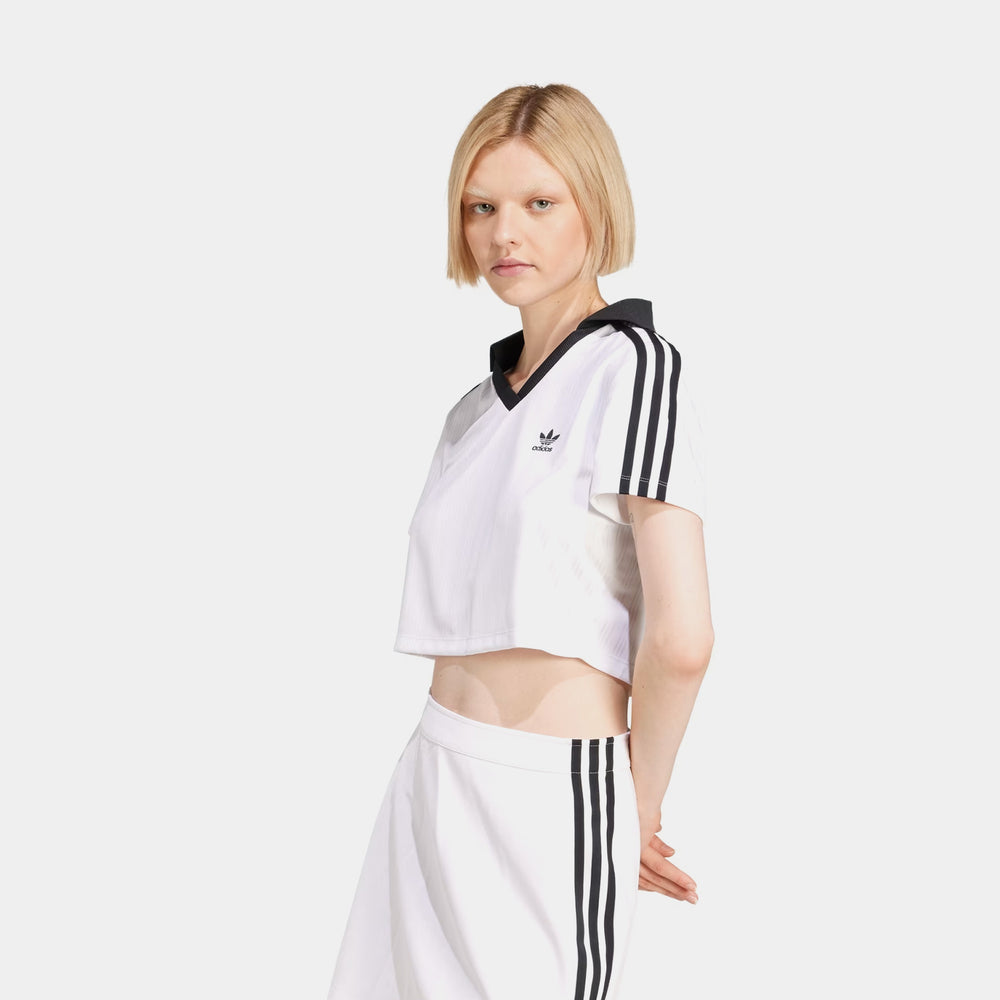 Поло женское adidas Adicolor Jacquard Crop