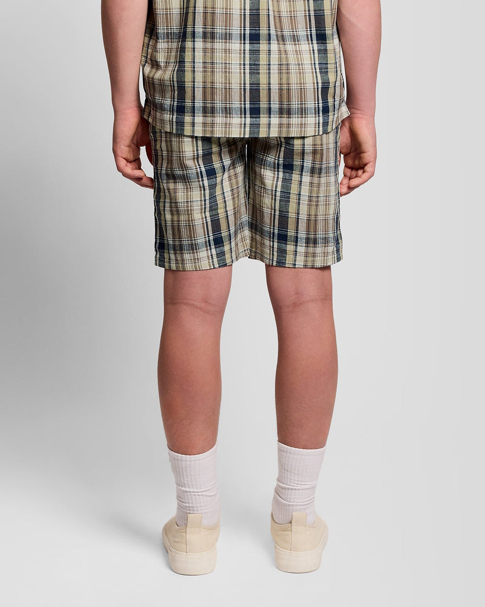 Шорты детские Lyle & Scott в клетку с льном