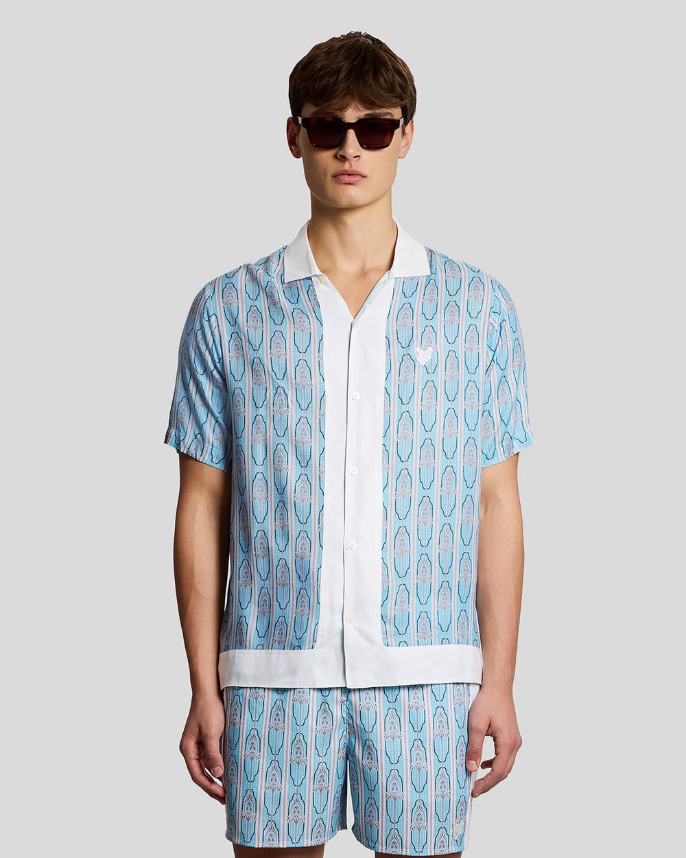 Рубашка мужская Lyle & Scott с цветочным принтом