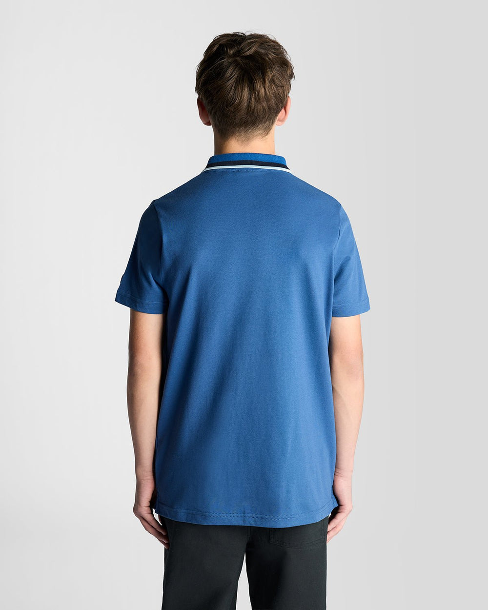 Поло детское Lyle & Scott с контрастным воротником