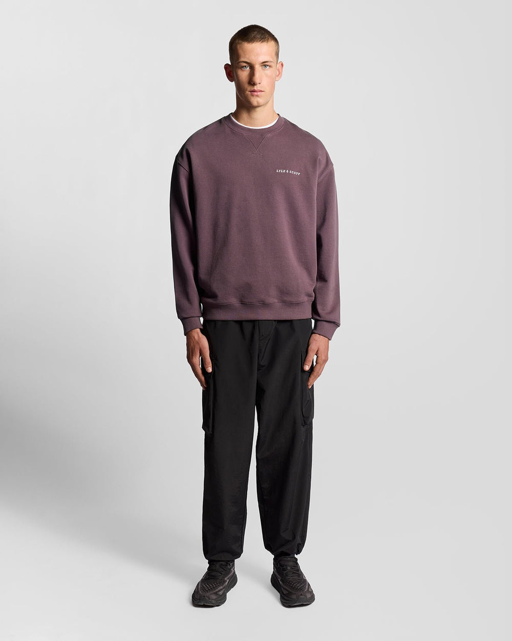 Свитшот мужской Lyle & Scott Script с начесом