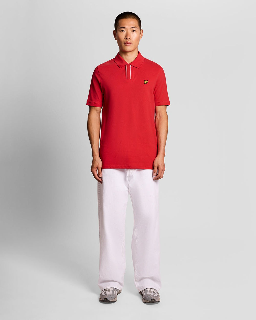 Поло мужское Lyle & Scott с контрастной планкой