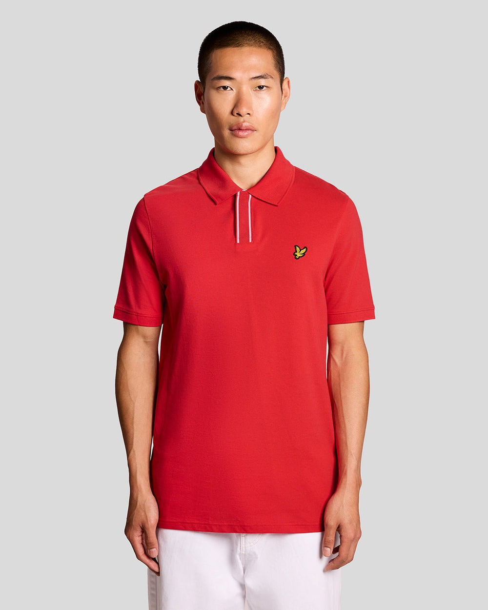 Поло мужское Lyle & Scott с контрастной планкой