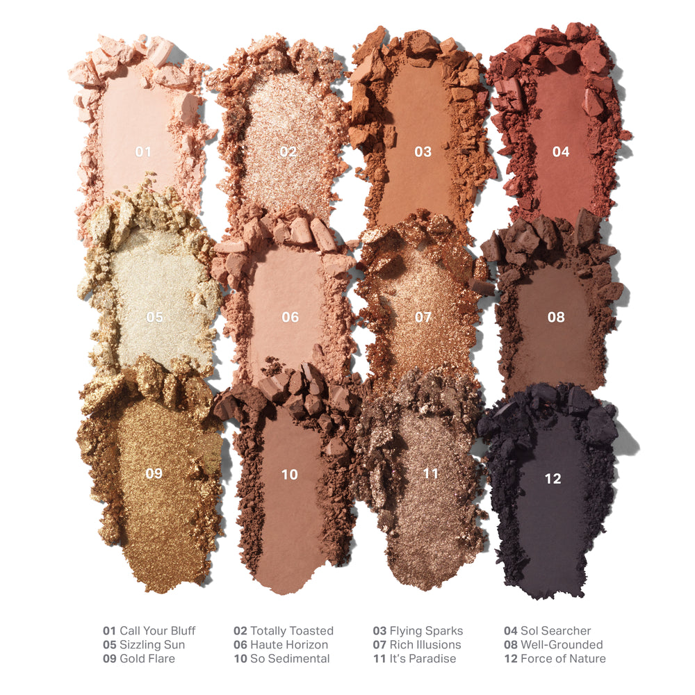 Палетка теней Morphe ChromaPlus 12-Pan Eyeshadow Palette, оттенок Flickering Sands
