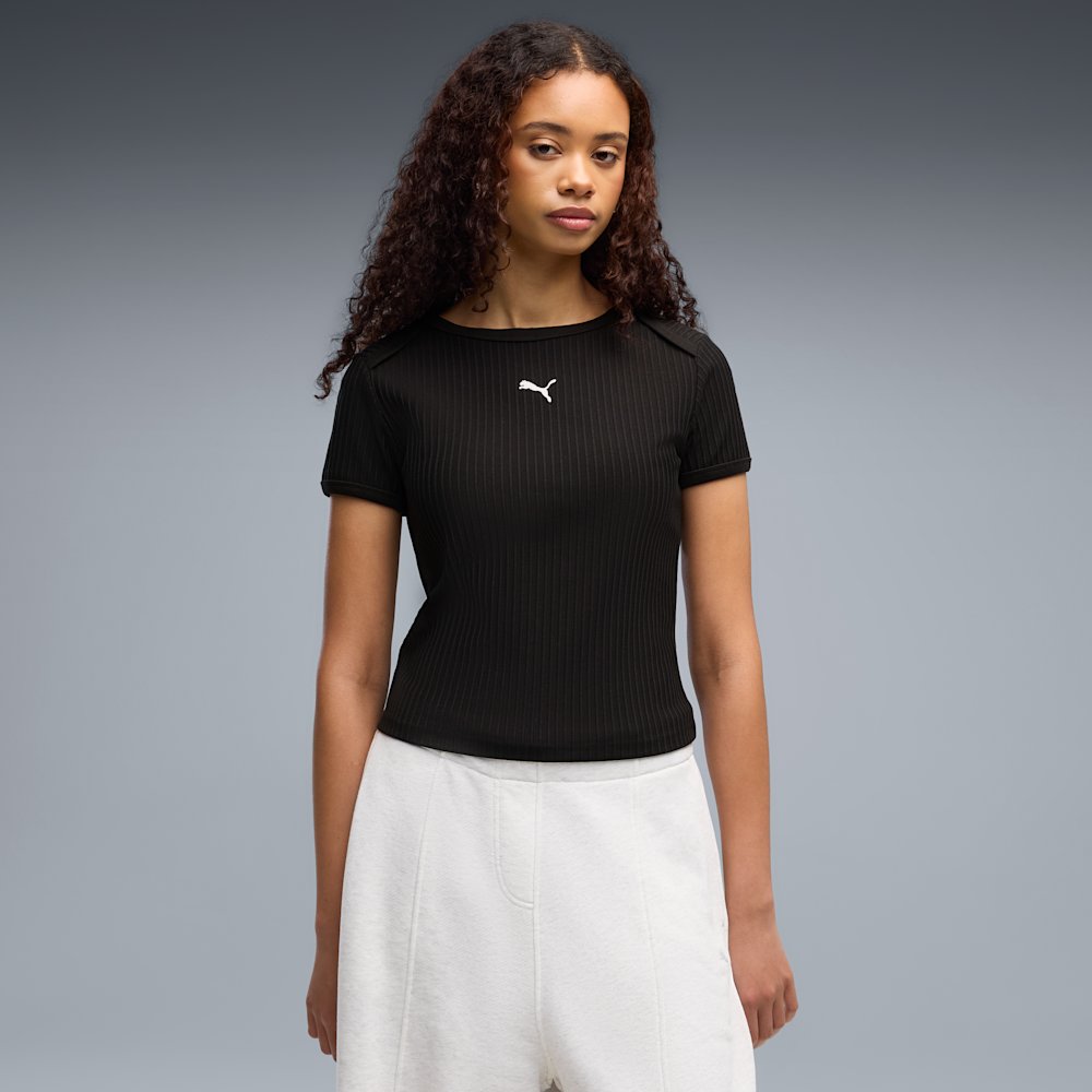 Футболка женская PUMA Essentials Ribbed Slim