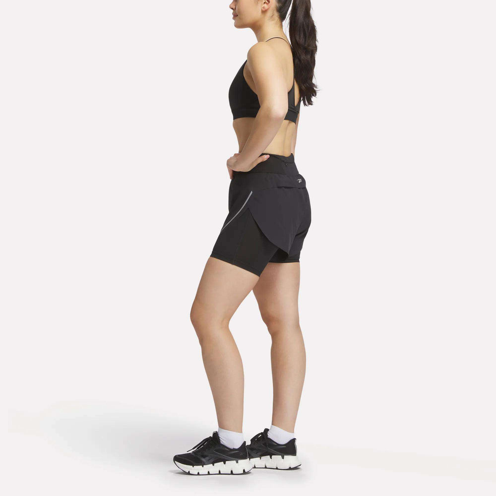 Шорты женские Reebok Lux Metallic 2-in-1
