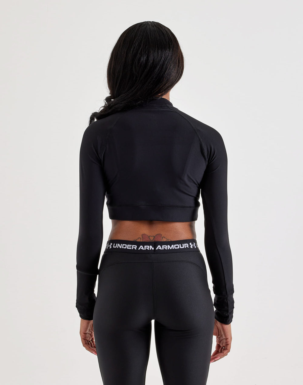 Топ женский Under Armour HeatGear Crop Mock с длинным рукавом